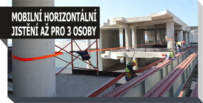 Mobilní horizontální jištění až pro 3 osoby