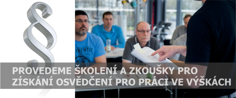 Provedeme školení a zkoušky pro získání osvědčení pro práci ve výškách